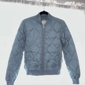 Frank & Oak Sky Blue Bomber Jacket